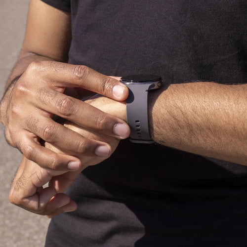Silicone Strap, dark grey, lifestyle photo