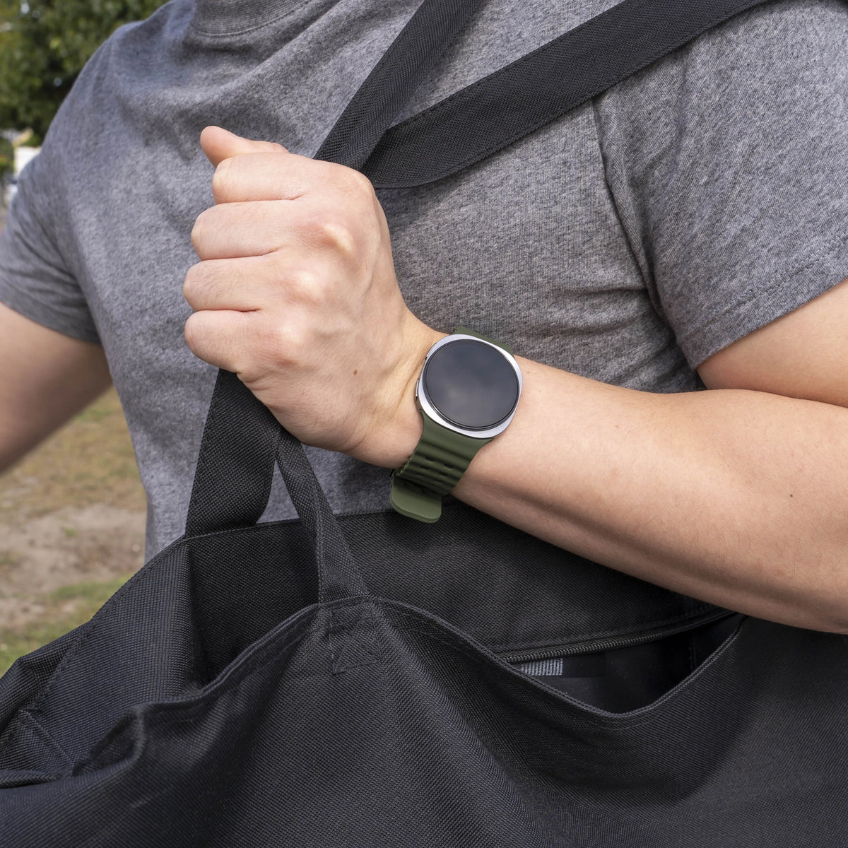 Silicone Ocean Strap, green, lifestyle photo