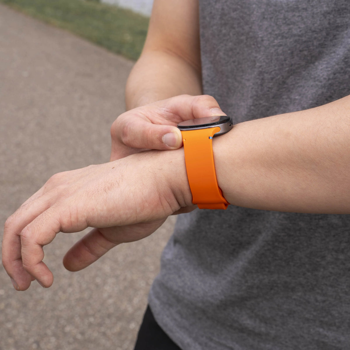 Silicone Strap, orange, lifestyle photo