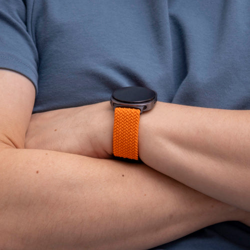 Samsung Galaxy Watch 8 - 44mm Braided Strap with P-Buckle (Orange)