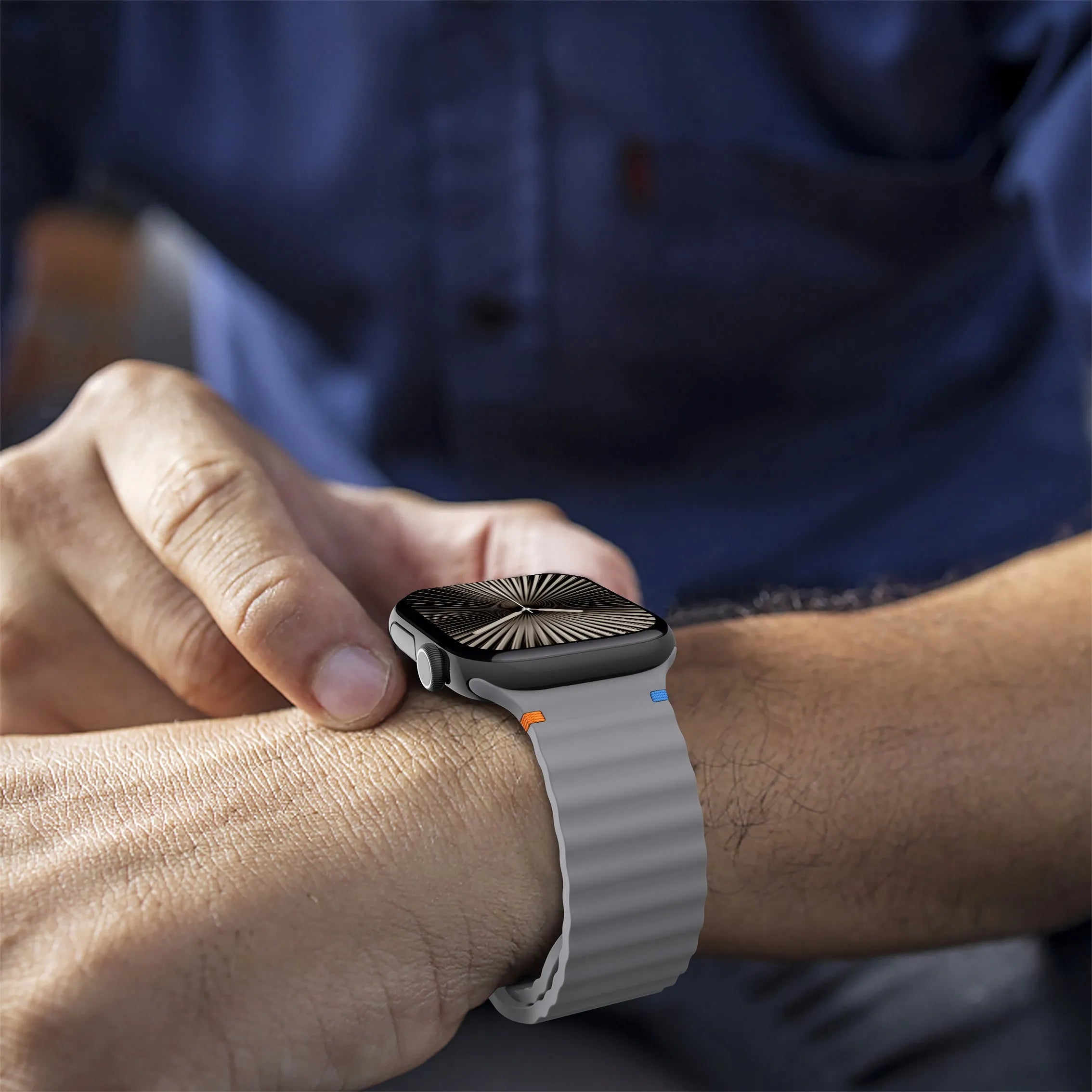 Apple Watch Wave Silicone Strap (Dark Gray)