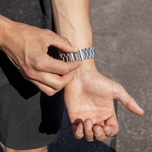 Steel Strap, silver, lifestyle photo