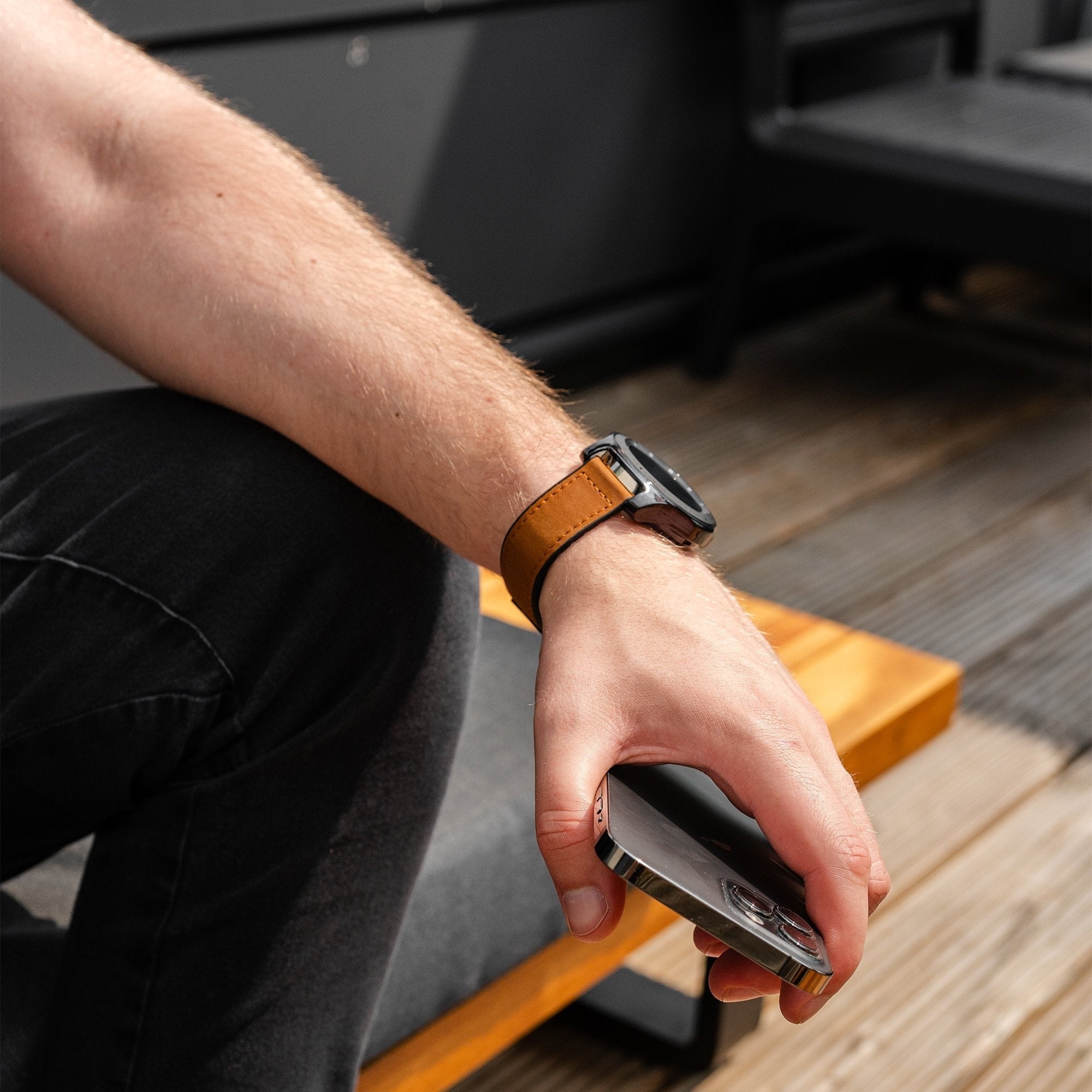 Amazfit Bip 6 Leather Strap with D-Buckle (Dark Brown)