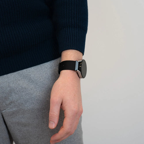 Buckled Nylon Strap, black, lifestyle photo