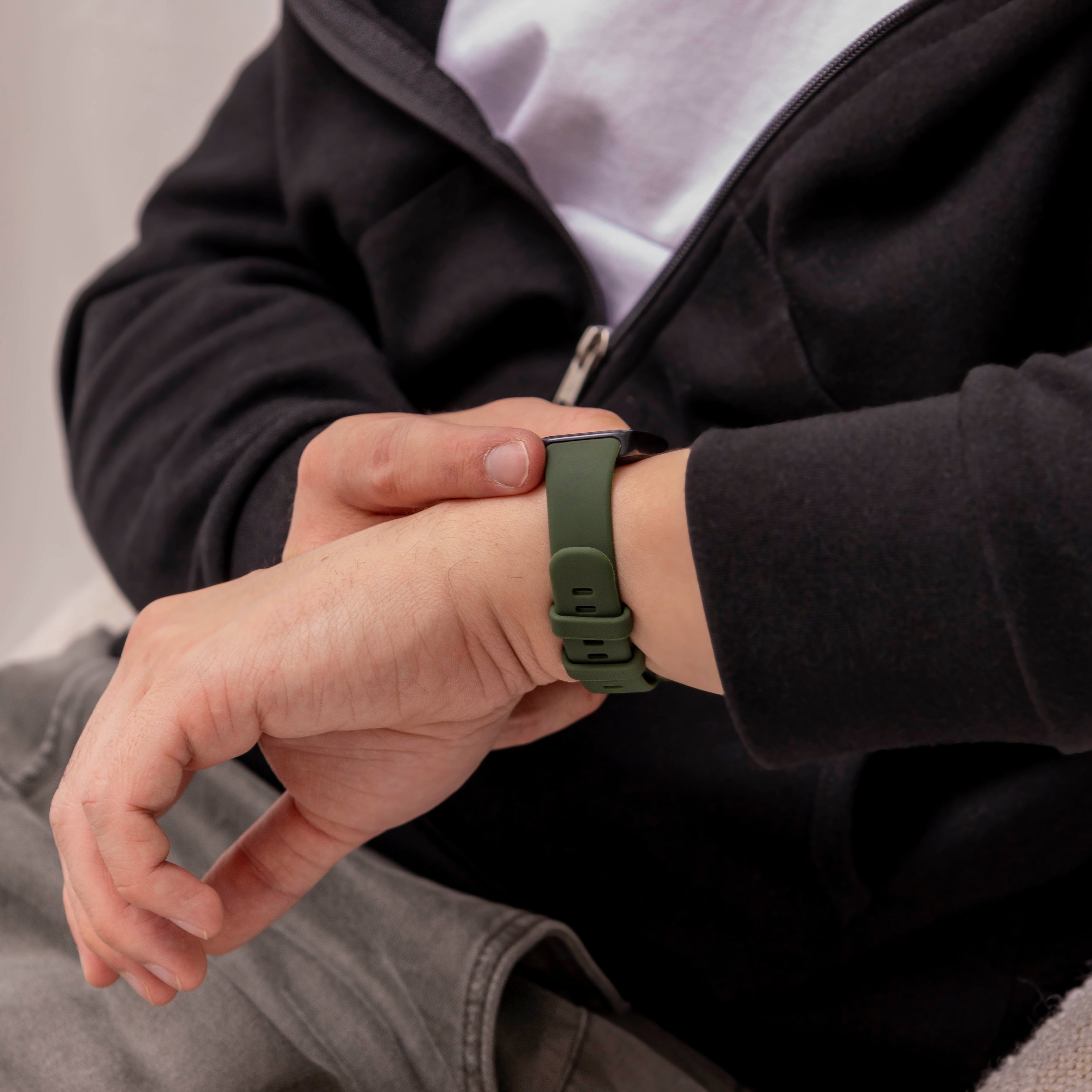 Huawei Band 8 Silicone Classic Strap (Dark Green)