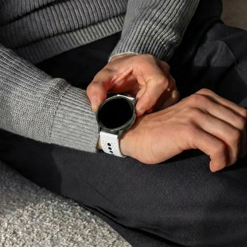 Silicone Strap, white/black, lifestyle photo