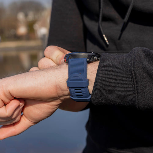 Garmin Fenix 5x/6x Silicone Strap (Dark Blue)