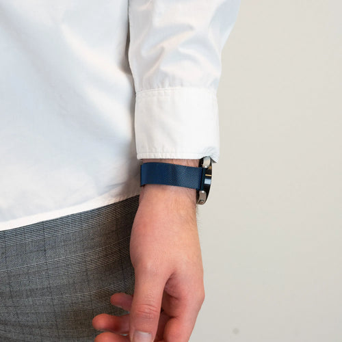 Milanese Loop Strap, blue, lifestyle photo
