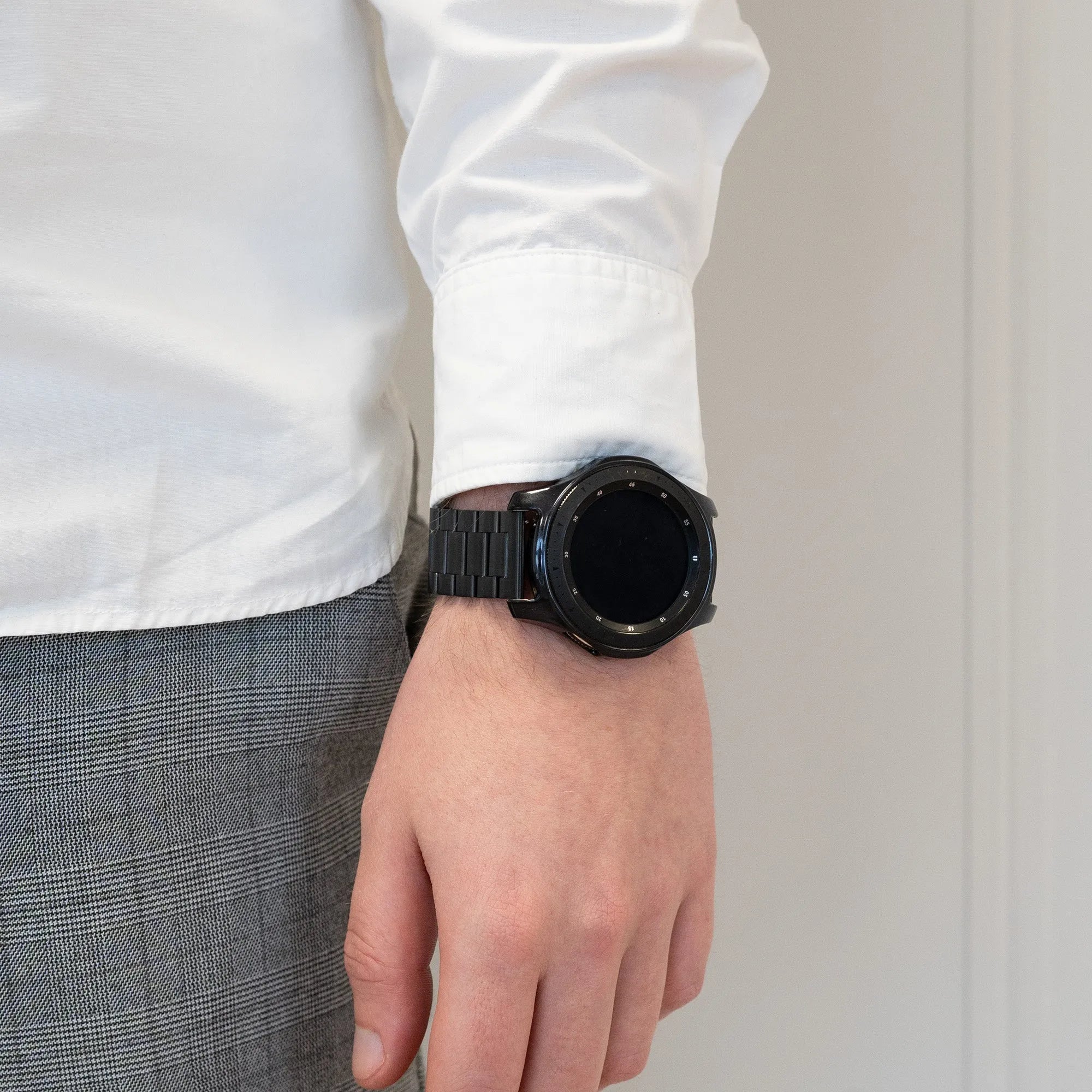 Bandz Oppo Watch X2 Titanium Link Strap (Black)