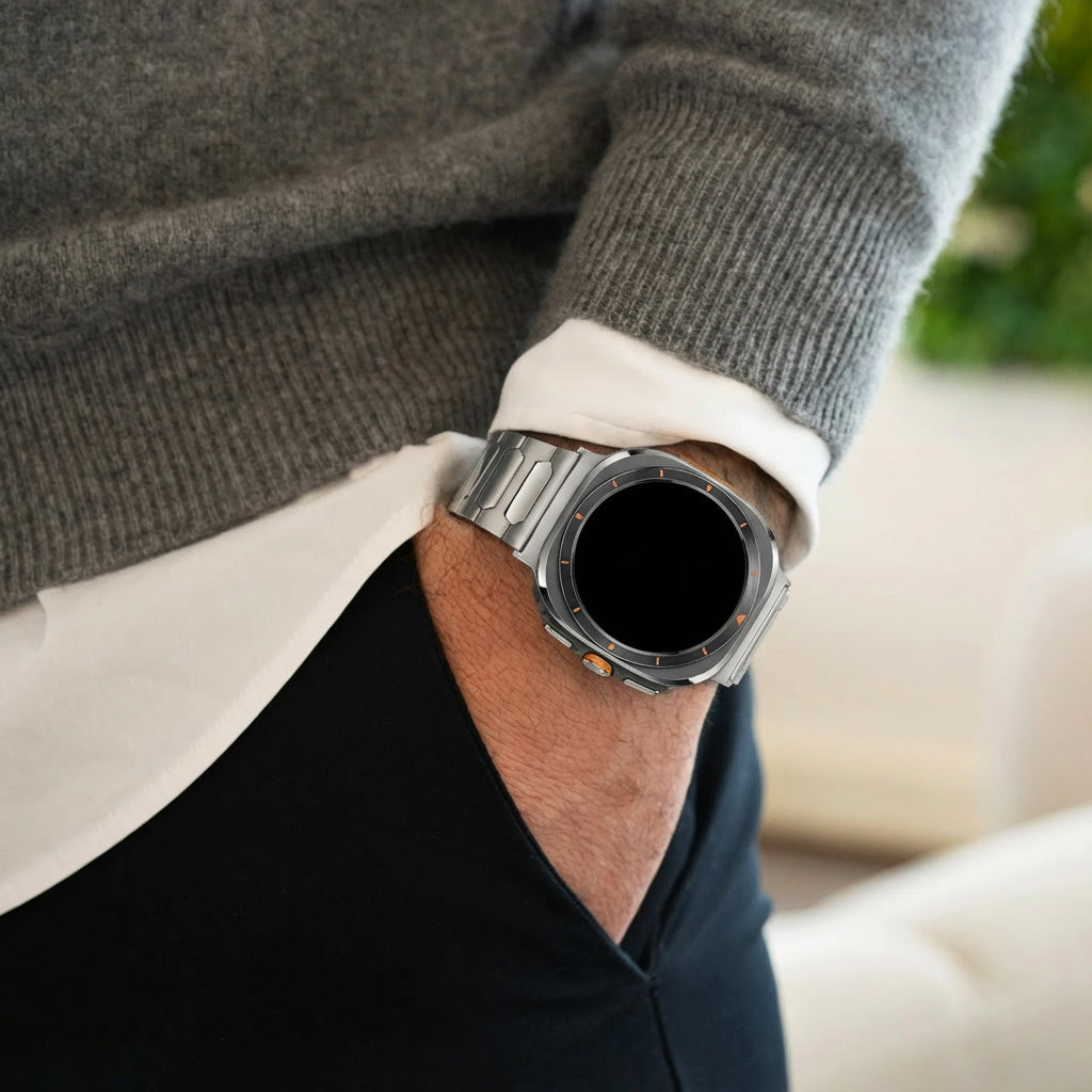 Bandz Samsung Galaxy Watch Ultra 2 Titanium Strap 'Deluxe' (Silver)