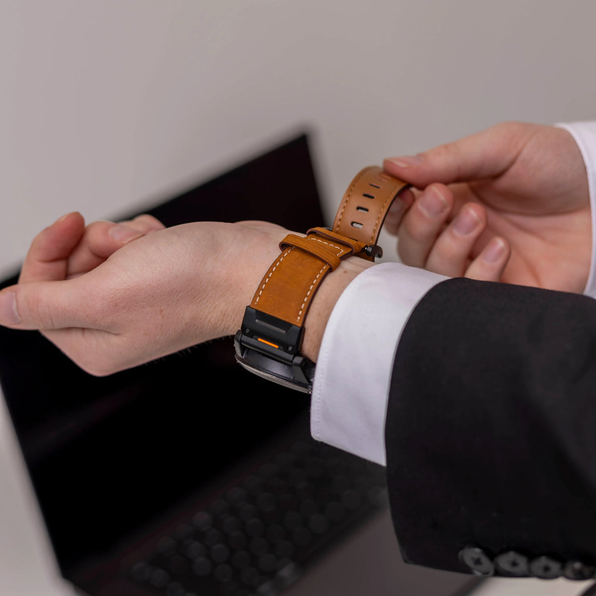 Genuine Leather Strap, brown, lifestyle photo