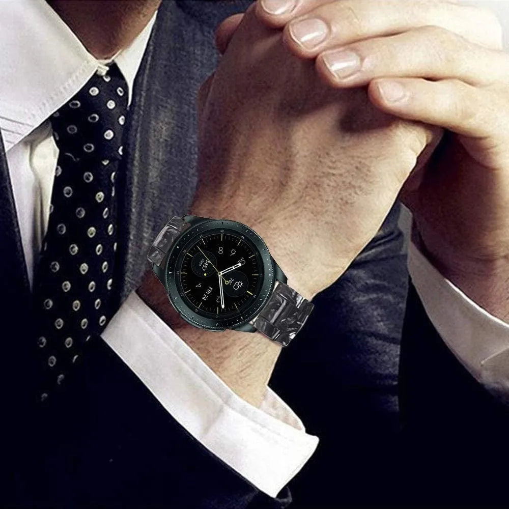 Metal Resin Strap, black/white, lifestyle photo