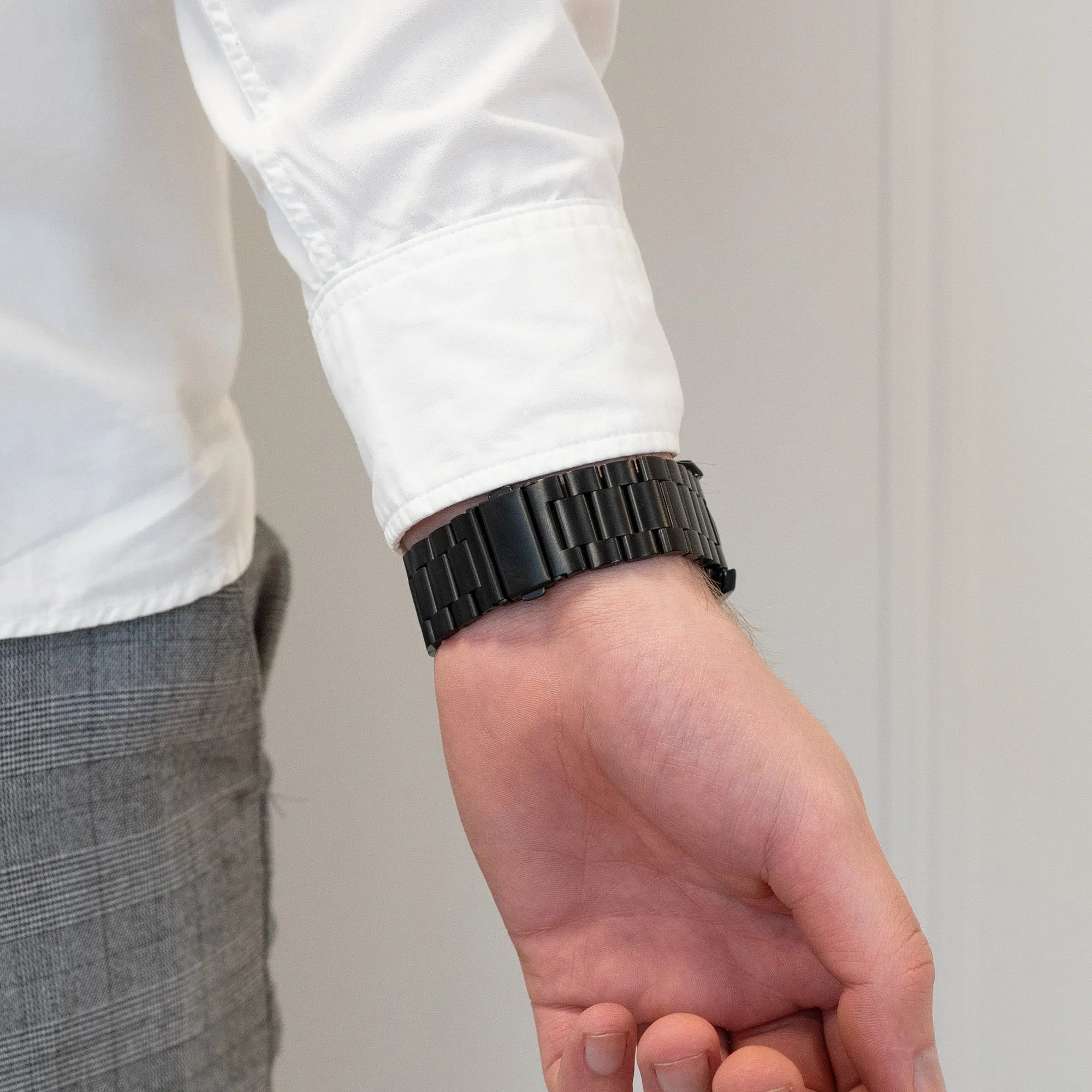Bandz Oppo Watch X2 Titanium Link Strap (Black)