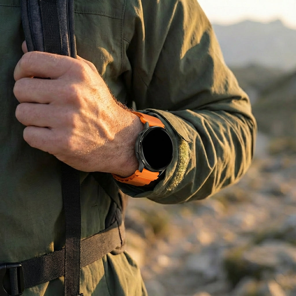 Bandz Garmin Venu 2 Plus Alpine Nylon Strap (Orange)