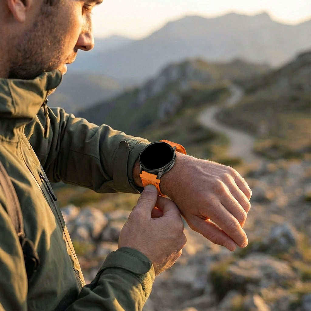 Bandz Garmin Venu 2 Plus Alpine Nylon Strap (Orange)