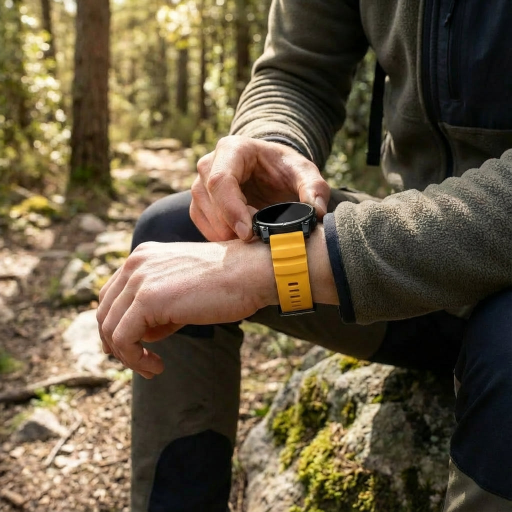 Garmin Approach S70 - 47mm Trail Silicone Strap (Light Orange)