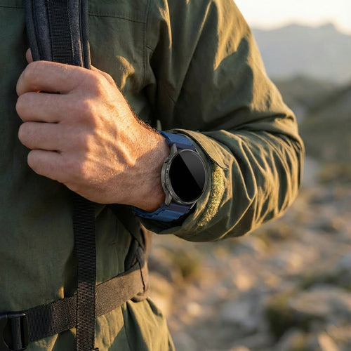 Bandz Garmin Venu 2 Plus Alpine Nylon Strap (Blue)