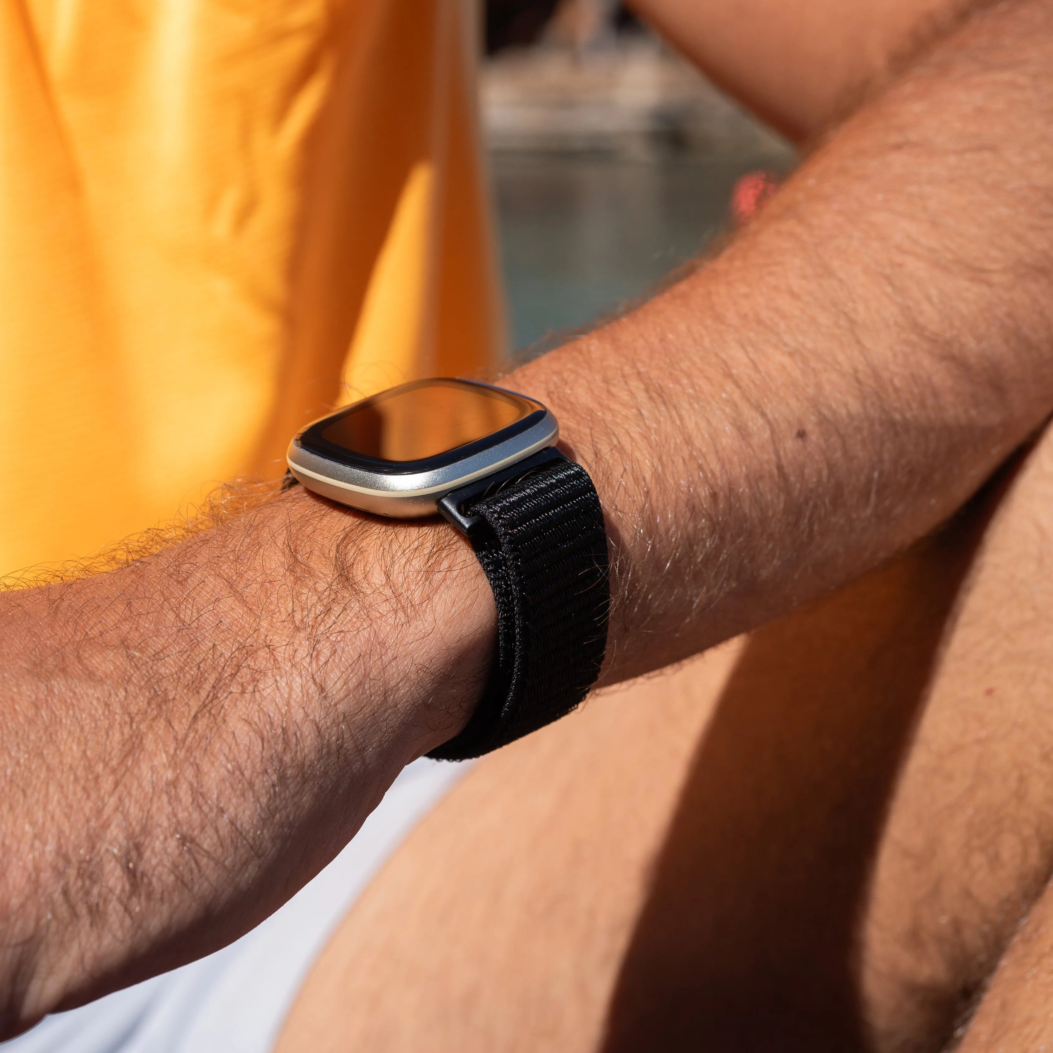 Fitbit Versa 3 Nylon Strap (Black)