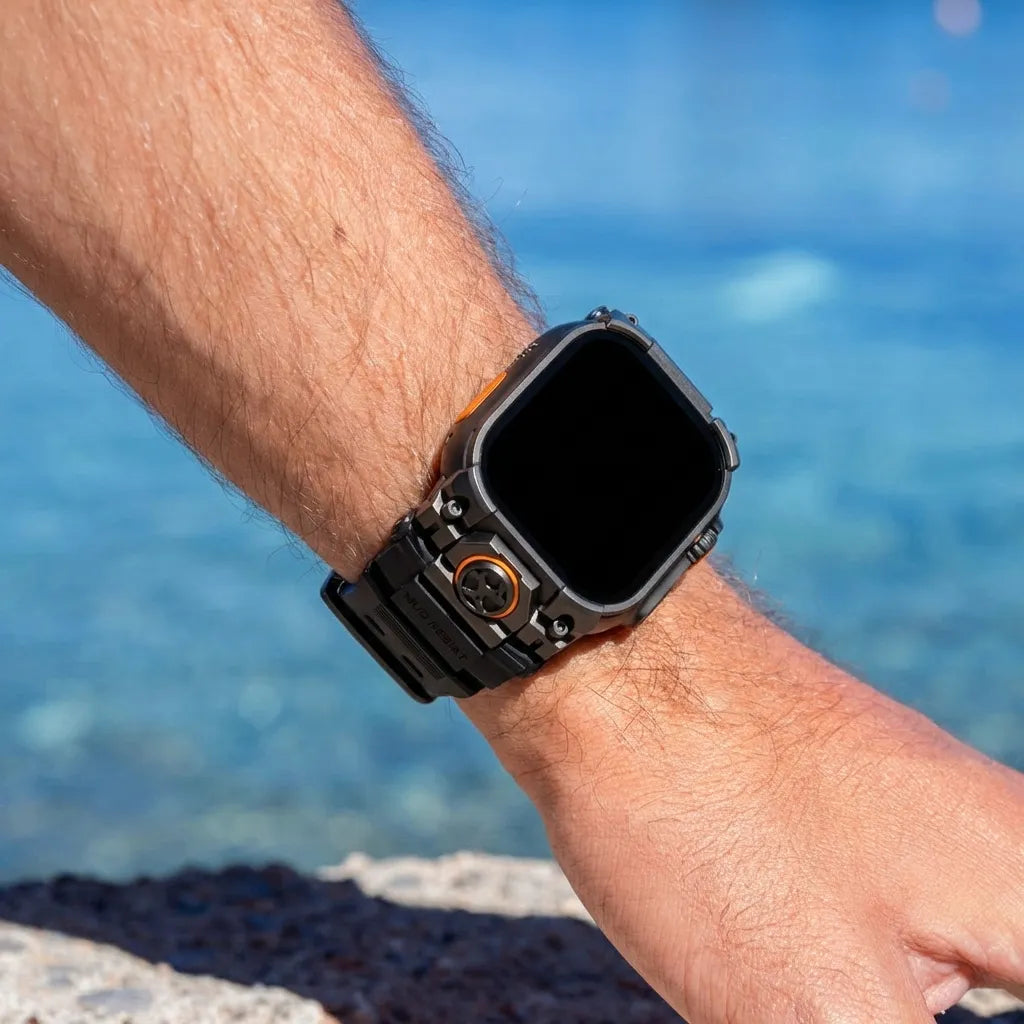 Apple Watch 'Four Claw' Silicone Strap (Black)