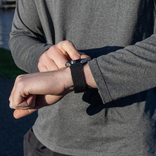 Fossil Gen 4 - Venture (HR) Woven Nylon Strap with P-Buckle (Black)