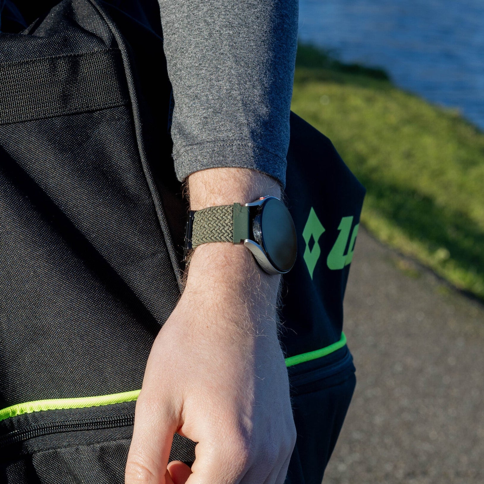 Amazfit Bip 3 (Pro) Braided Strap with P-Buckle (Green)