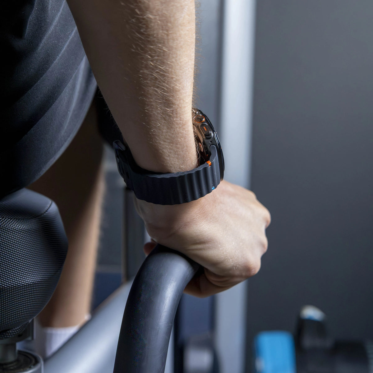 Wave Silicone Strap, black, lifestyle photo