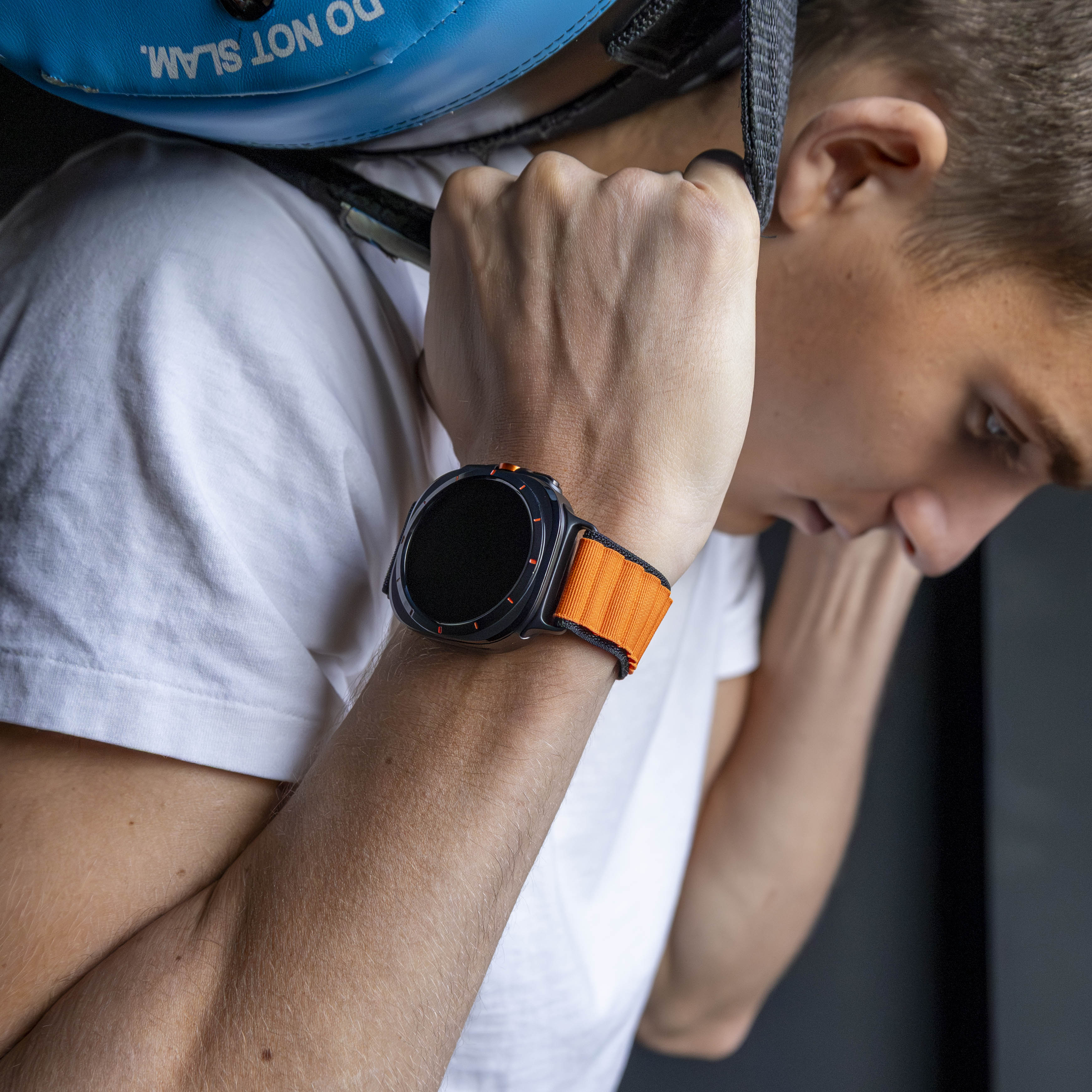 Samsung Galaxy Watch Ultra 2 Alpine Nylon Strap (Black/Orange)
