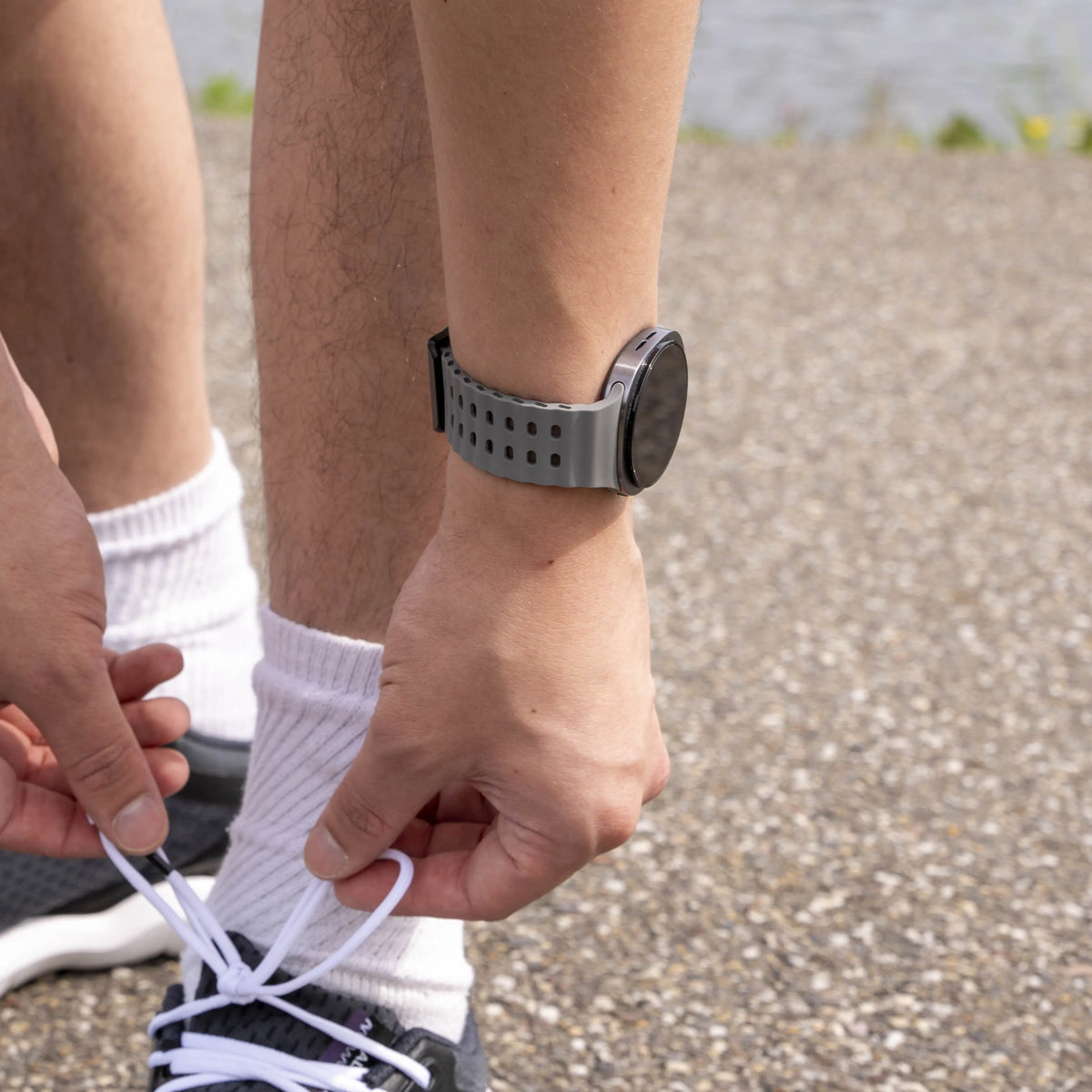 Silicone Ocean Strap, grey, lifestyle photo