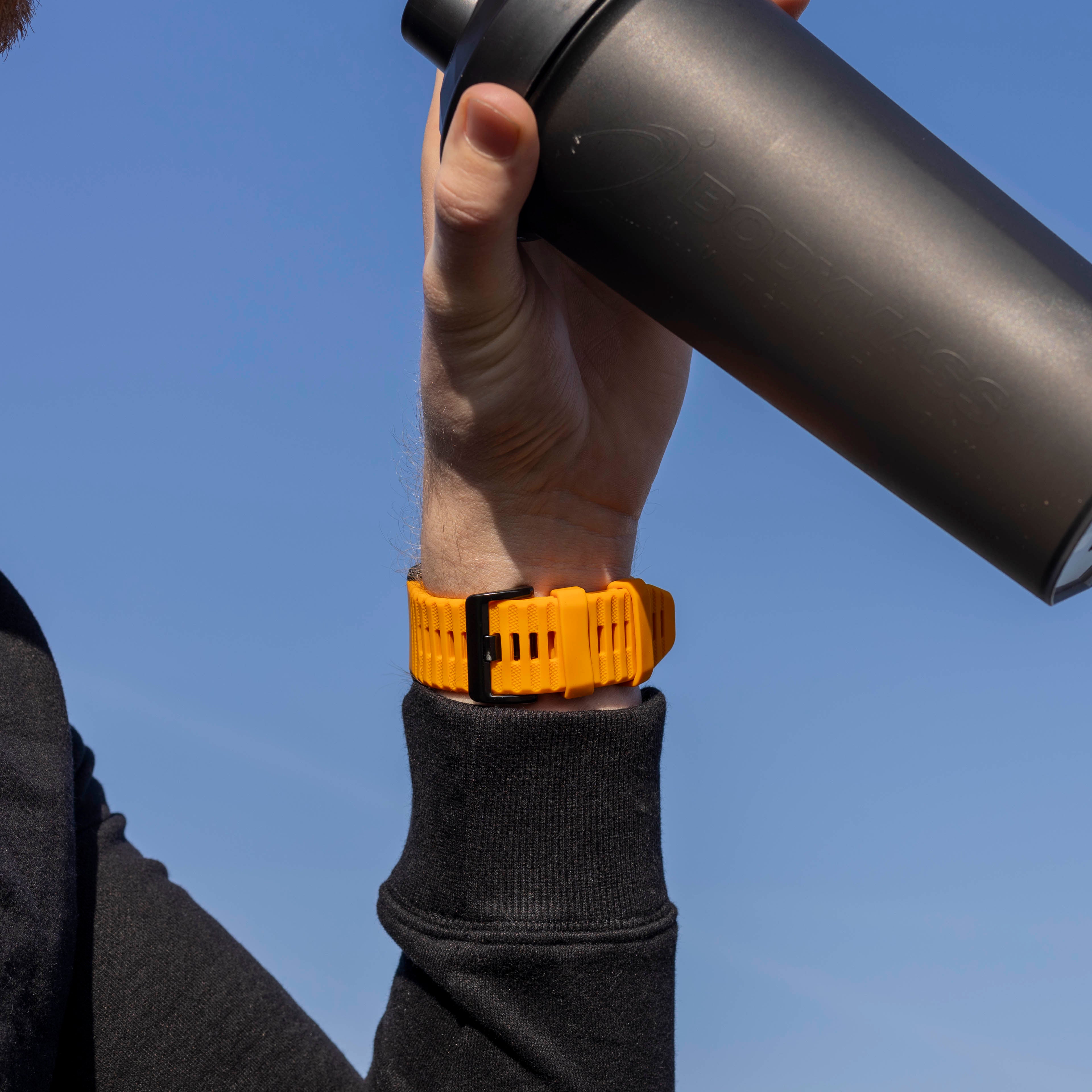 Bandz Garmin Epix Pro (Gen 2) 51mm Buckled Silicone Strap (Orange)