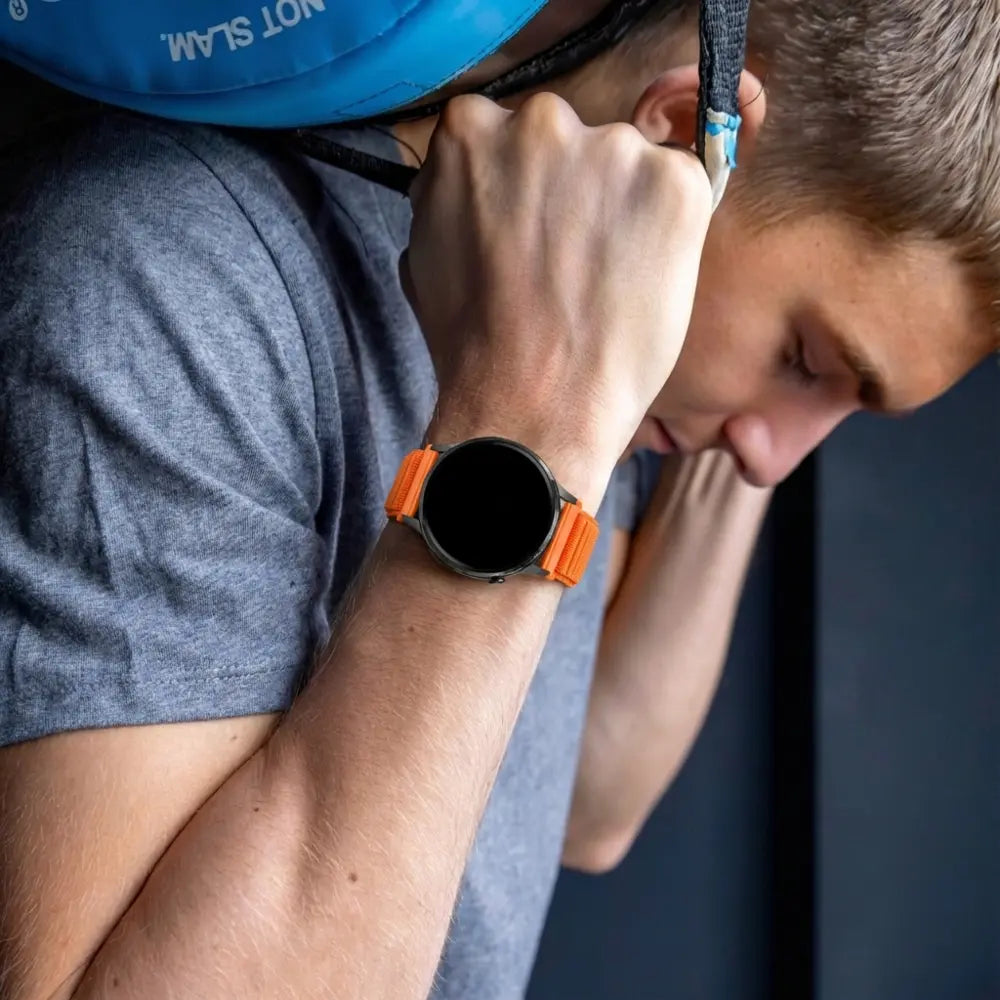 Bandz Garmin Forerunner 245 Nylon Strap 'Wave' (Orange)