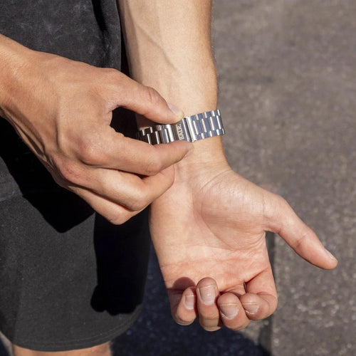 BALR Polar Unite Steel Link Strap (Silver)