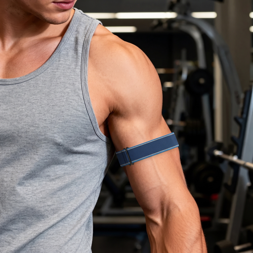 Nylon Strap for Biceps, duo blue, lifestyle photo