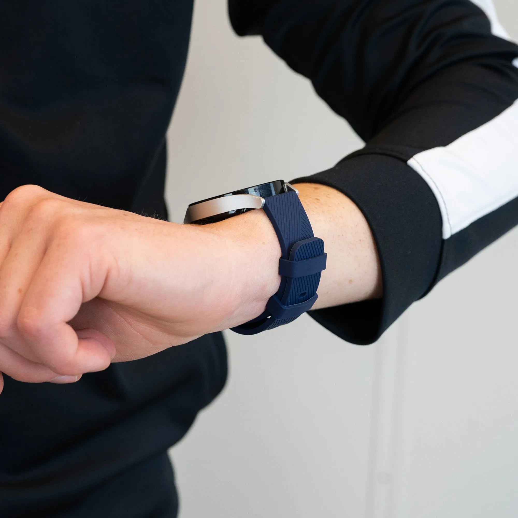 Bandz ICE Smart 3.0 Rectangular 1.78 Silicone Strap 'Deluxe' (Dark Blue)
