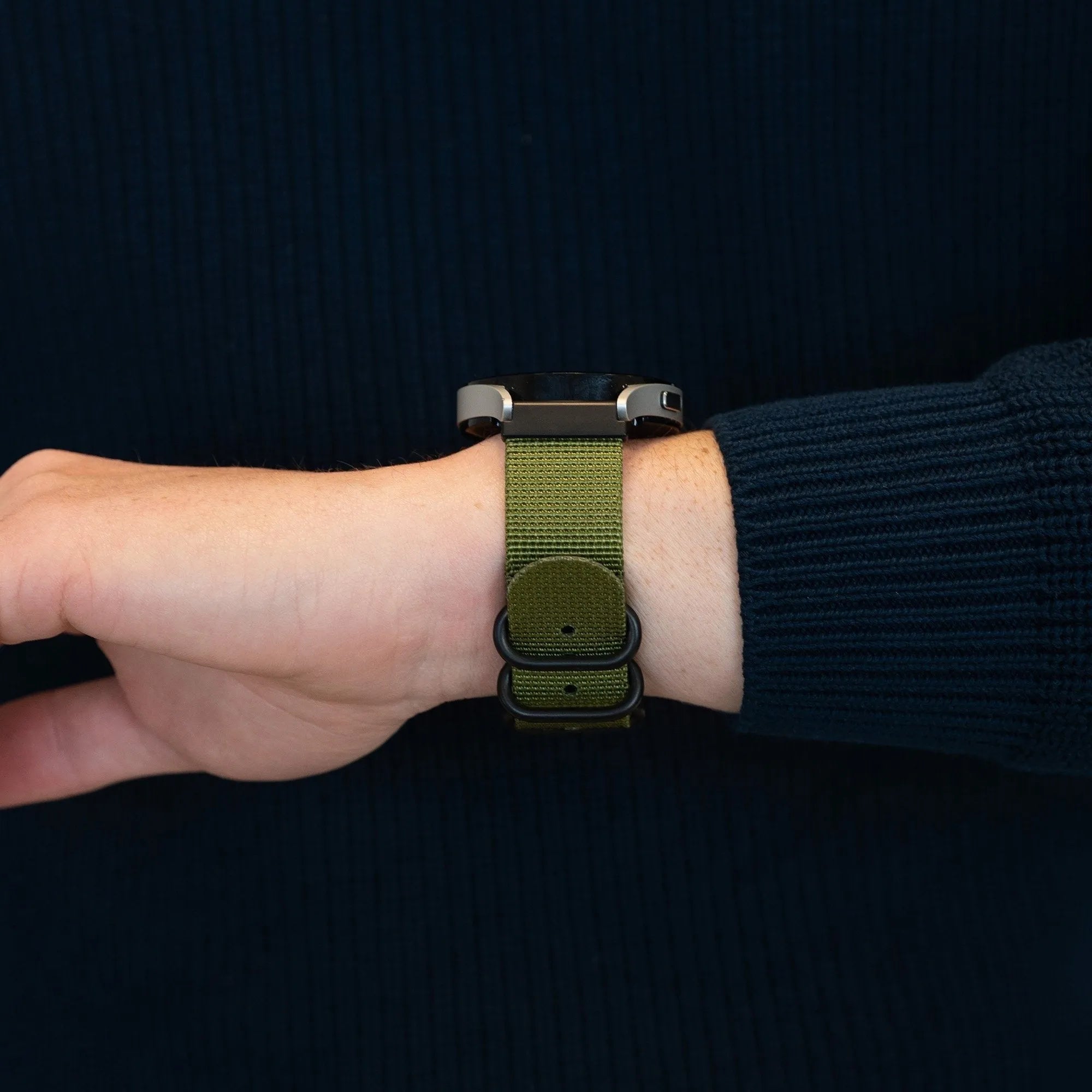 Bandz Oppo Watch X2 Nylon Strap with Buckle (Green)