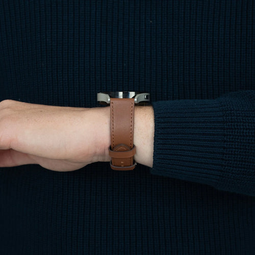 Bandz Suunto Run Leather Strap 'Deluxe' (Brown)