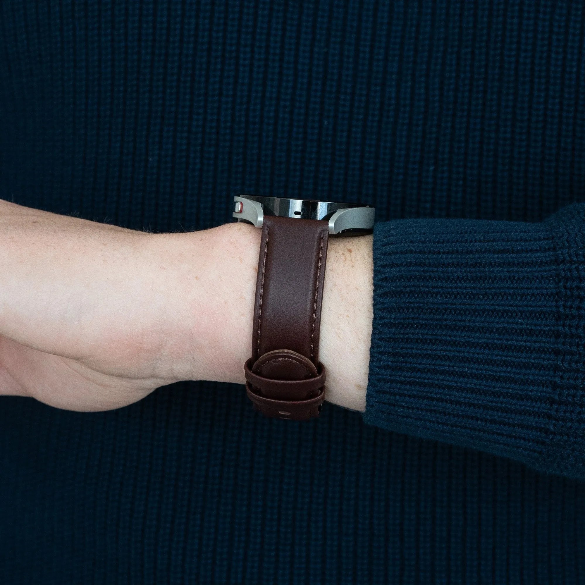 Bandz Motorola Moto Watch - 47mm Leather Strap 'Classic' (Dark Brown)