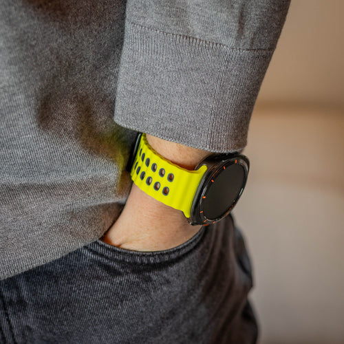 Samsung Galaxy Watch Ultra Wave Silicone Strap (Lime/Dark Gray)