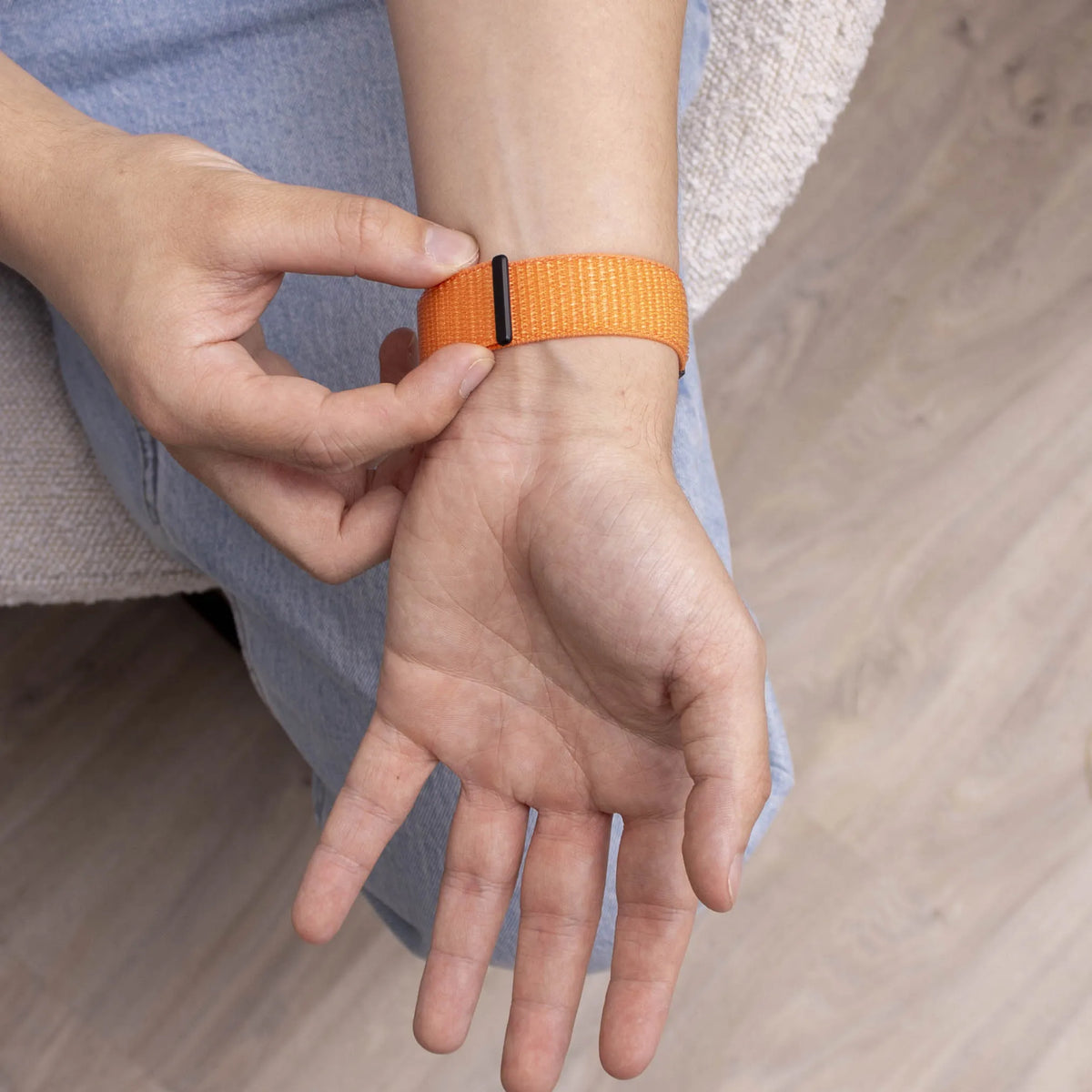 Nylon Strap, orange, lifestyle photo