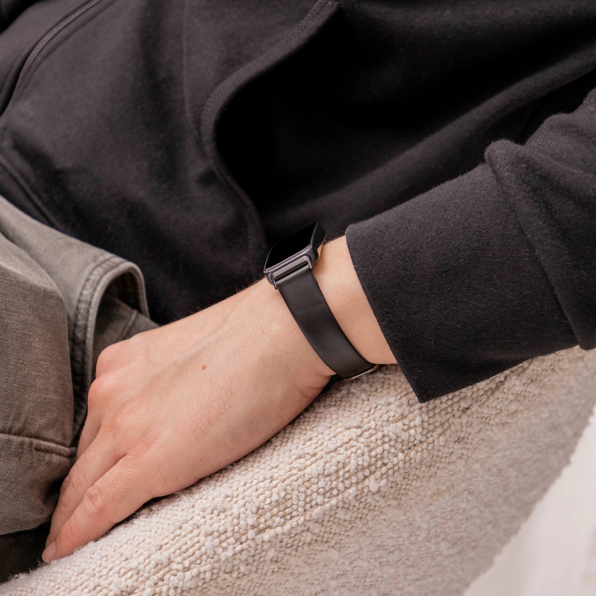 Leather Strap, black, lifestyle photo