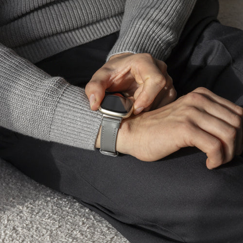 Fitbit Sense Leather Strap (Grey)