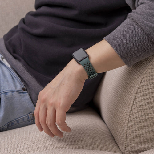 Breathable Silicone Strap, green, lifestyle photo