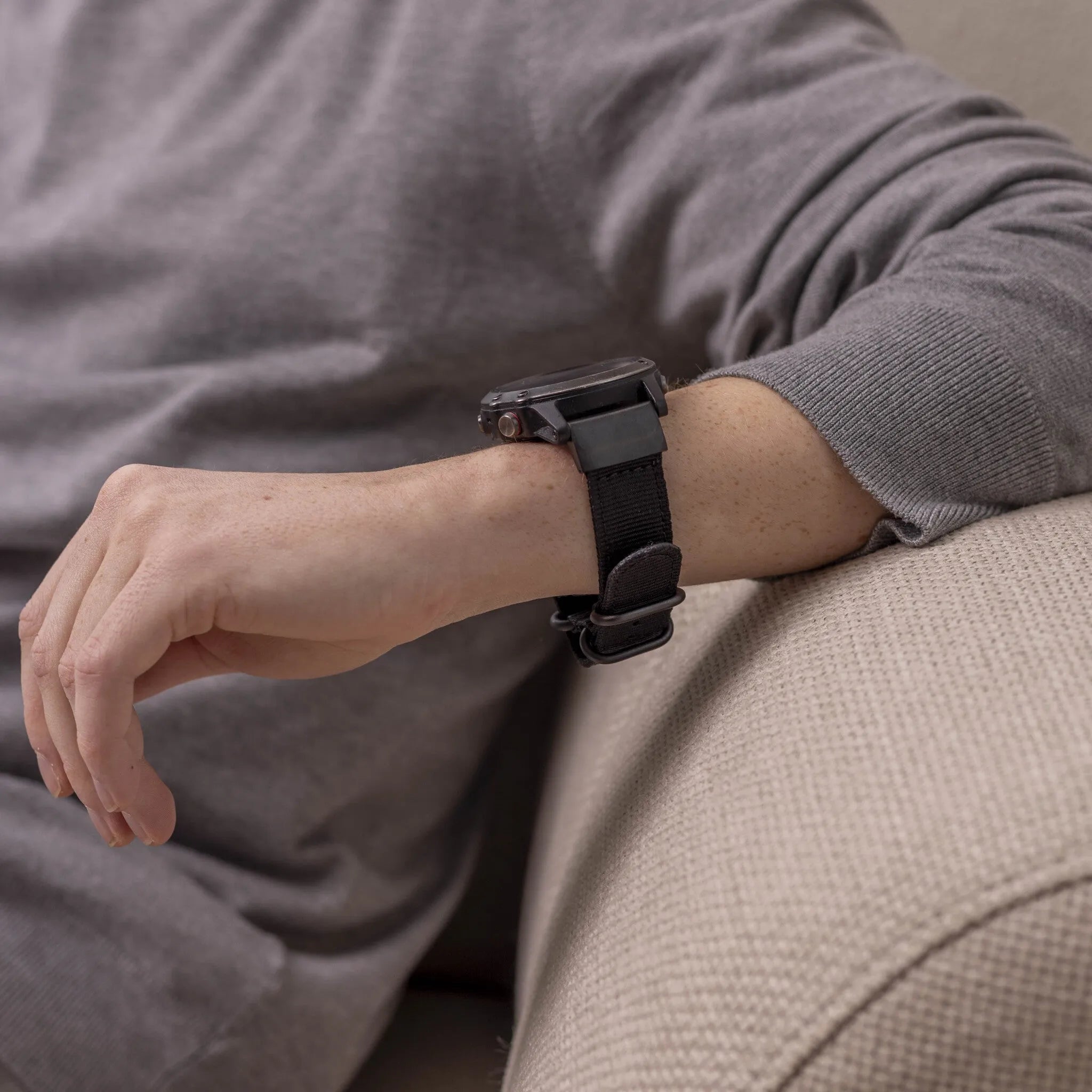 Nylon Buckle Strap, black, lifestyle photo