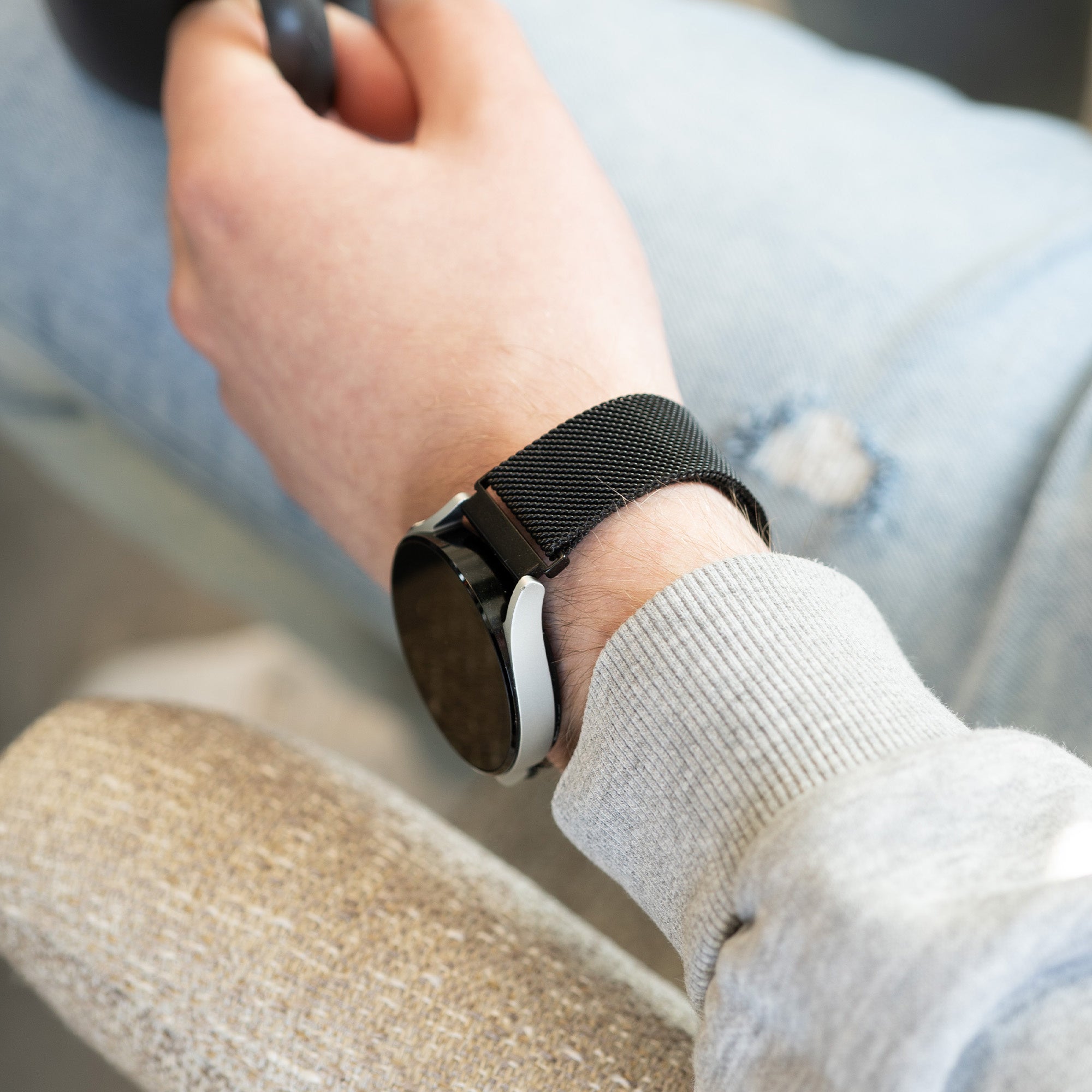 Watch Strap 18mm Milanese - Quick Release (Black)