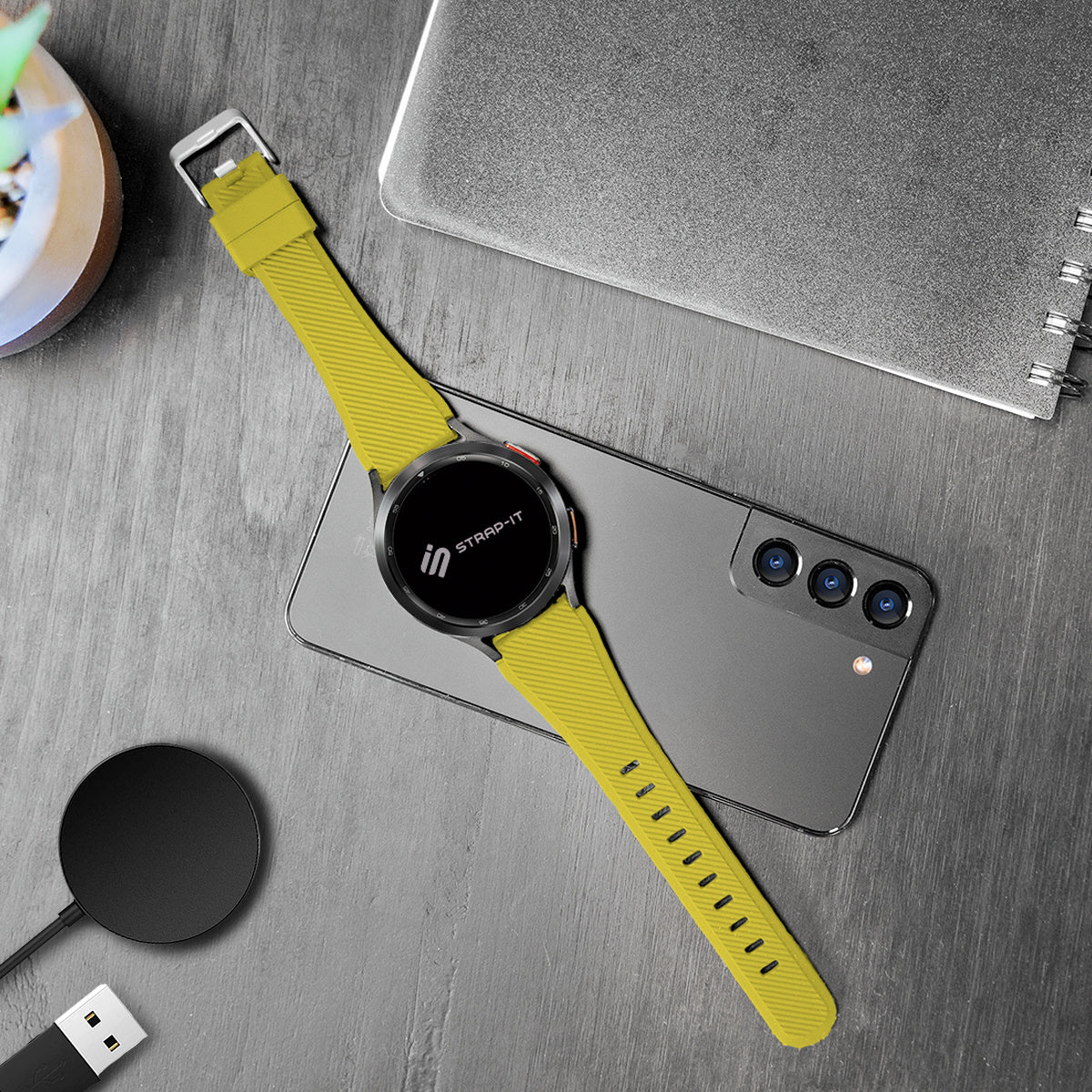 Withings ScanWatch Nova Twill Silicone Strap (Yellow)