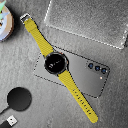 Twill Silicone Strap, yellow, lifestyle photo