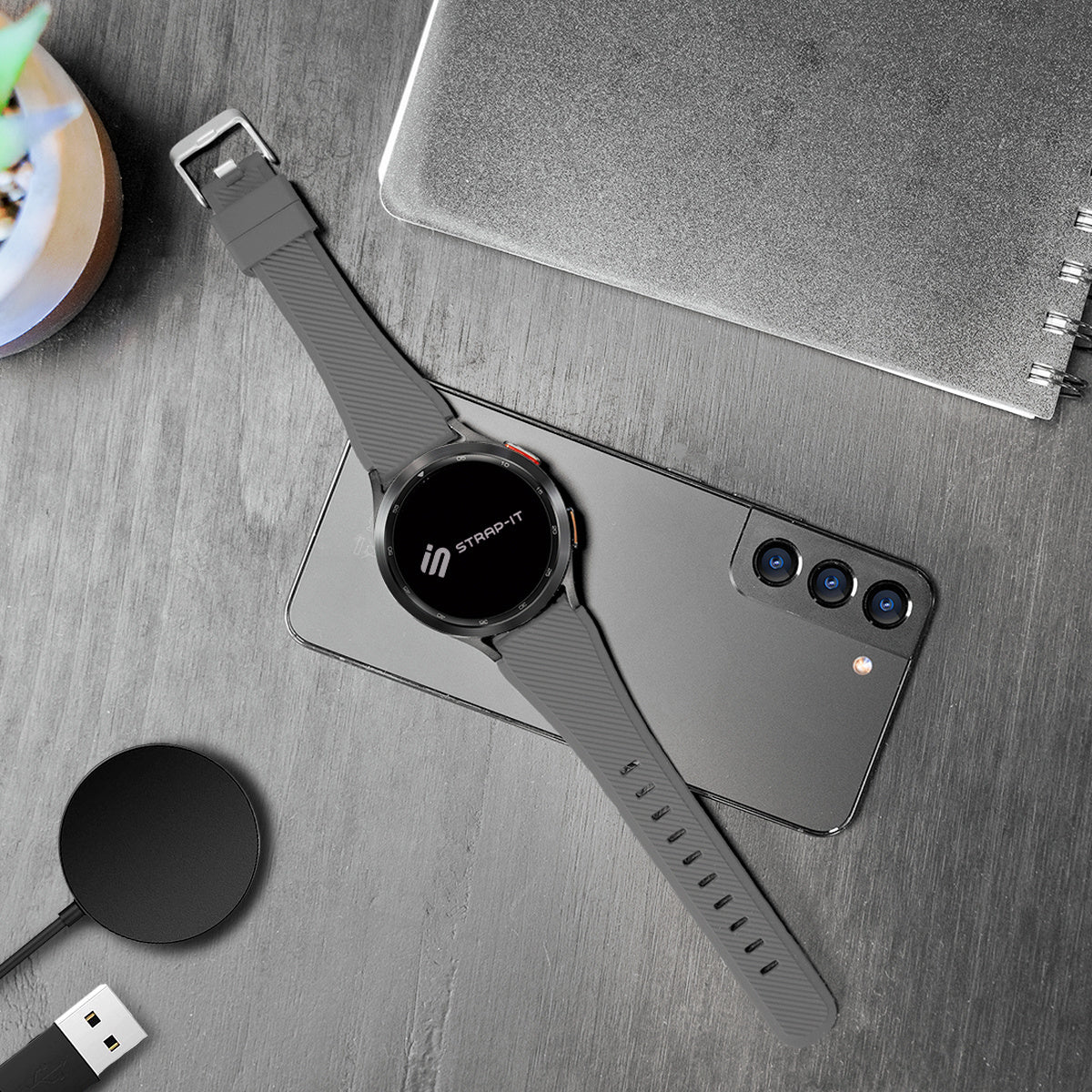 Amazfit Bip 5 Twill Silicone Strap (Grey)