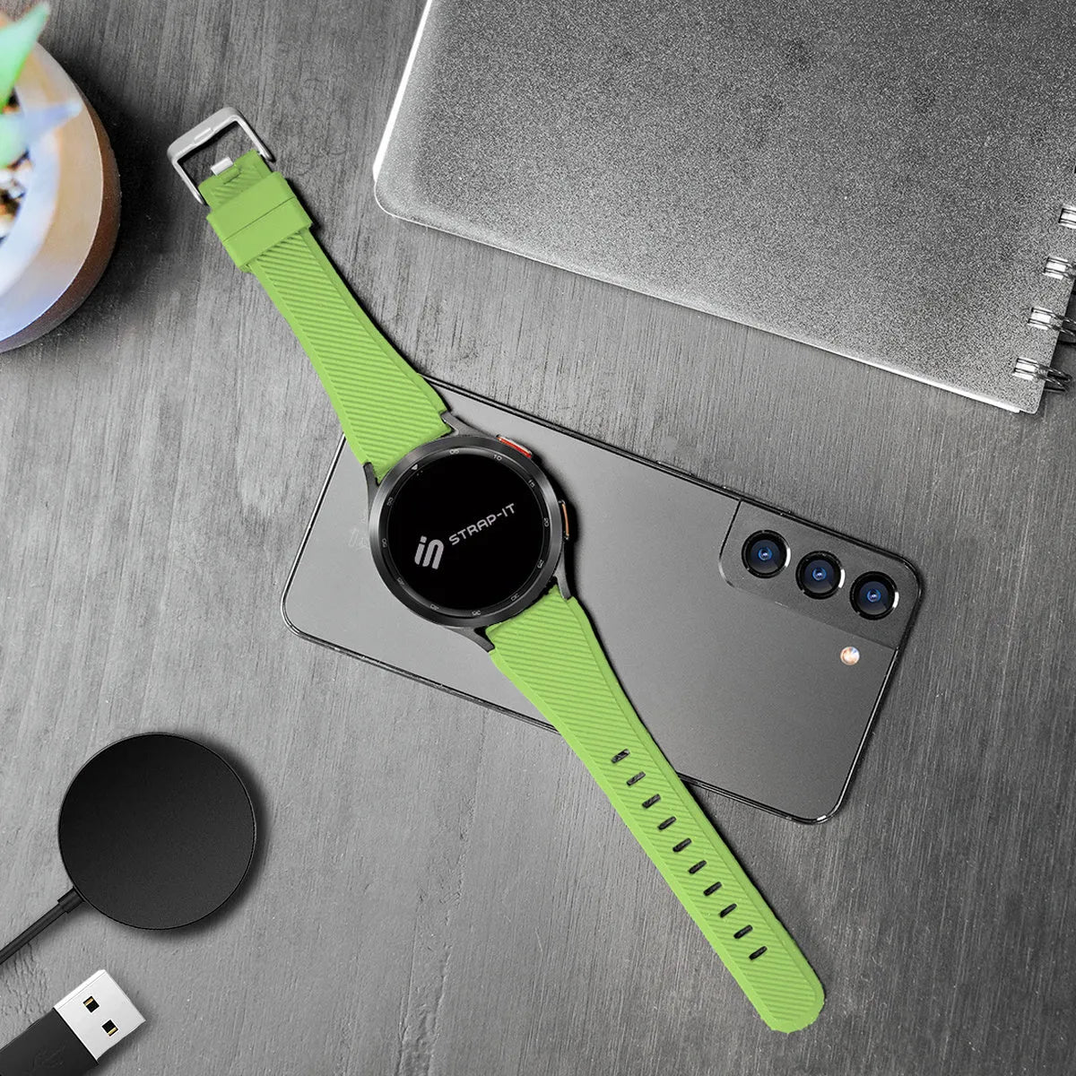 Oppo Watch X Twill Silicone Strap (Light Green)