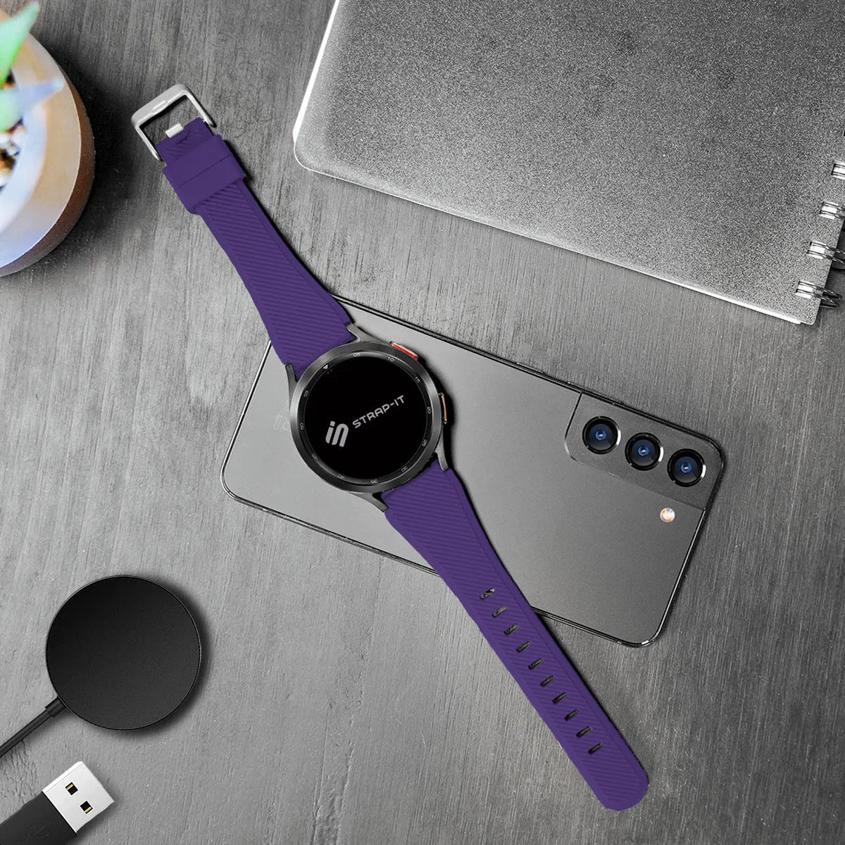 Polar Vantage V3 Twill Silicone Strap (Purple)