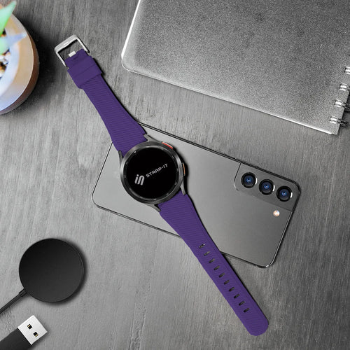 Coros Pace 3 Twill Silicone Strap (Purple)