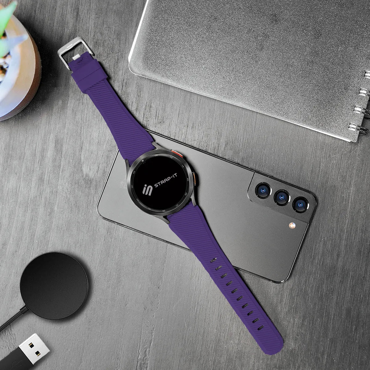Amazfit GTS 4 Twill Silicone Strap (Purple)